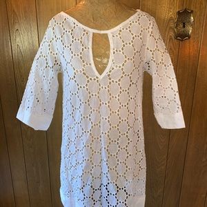 White Eyelet Coverup